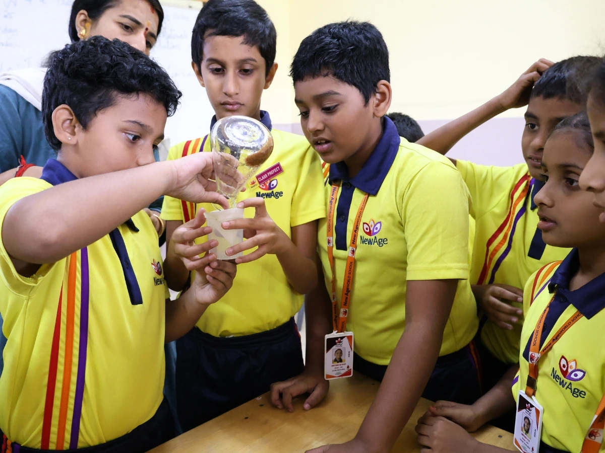 Middle School Students Studying